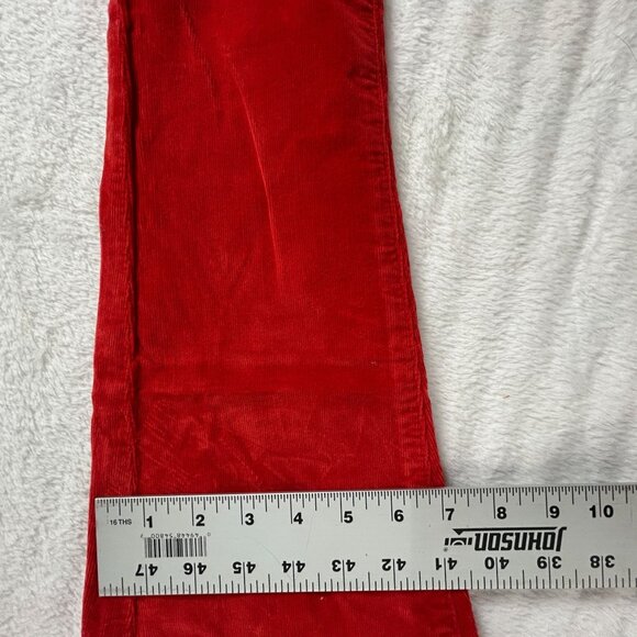 AG Adriano Goldschmied Stevie Ankle Petite Slim Straight Corduroy Pants 25R Red - Picture 10 of 10